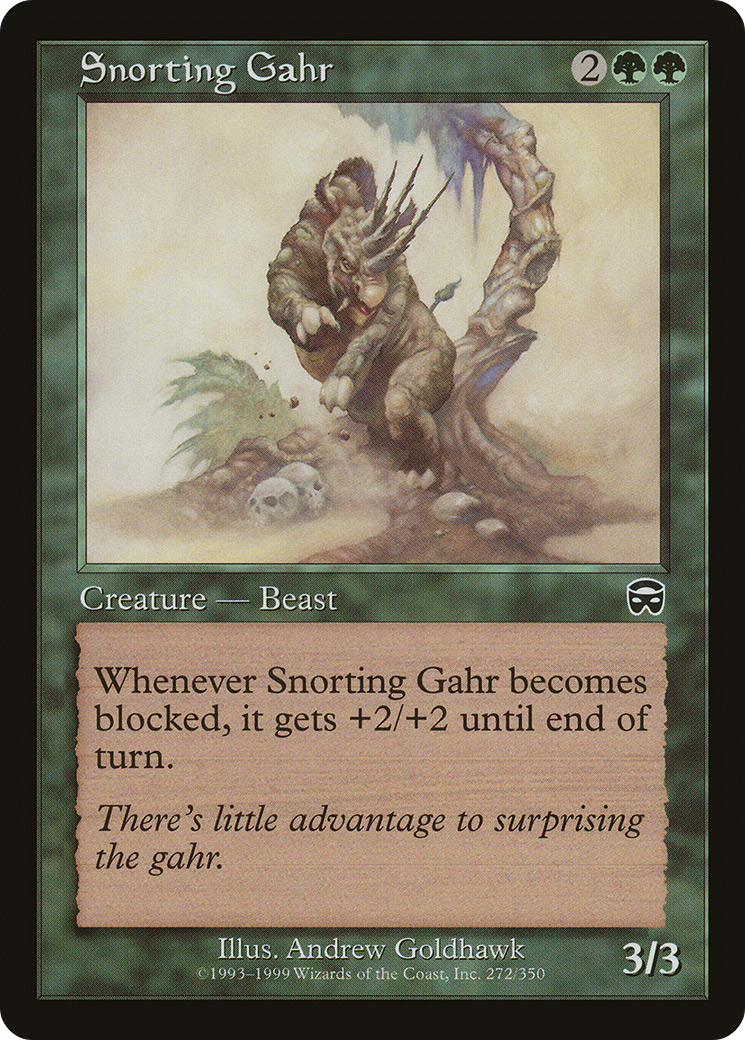 Snorting Gahr [Mercadian Masques]-1
