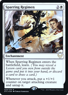 Sparring Regimen [Strixhaven: School of Mages Prerelease Promos]-1