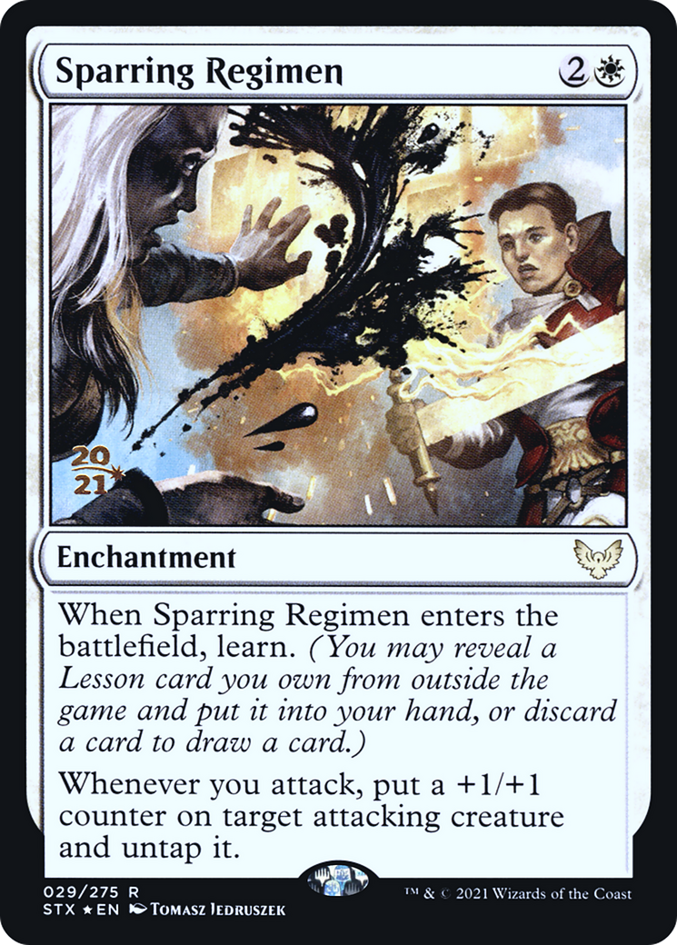 Sparring Regimen [Strixhaven: School of Mages Prerelease Promos]-1