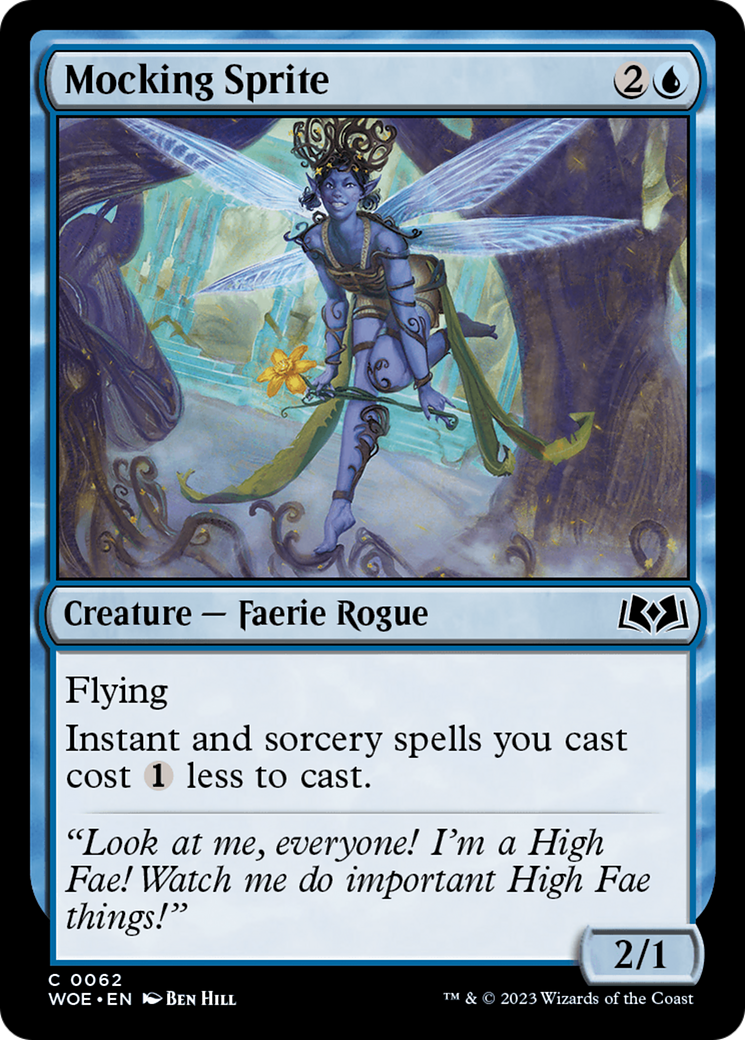 Mocking Sprite [Wilds of Eldraine]-1