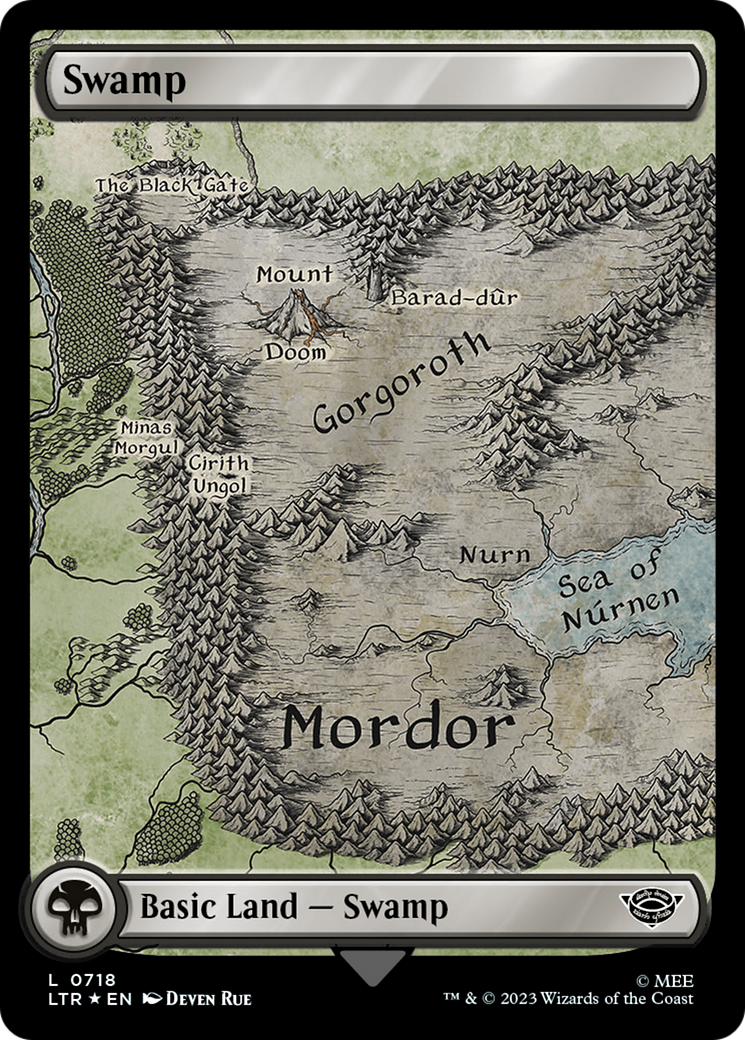 Swamp (0718) (Surge Foil) [The Lord of the Rings: Tales of Middle-Earth]-1