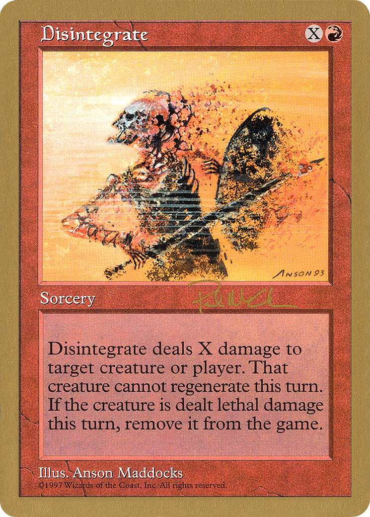 Disintegrate - 1997 Paul McCabe (5ED) (WCD-) - World Championship Decks 1997-1