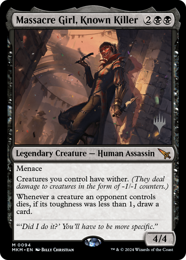 Massacre Girl, Known Killer (Promo Pack) [Murders at Karlov Manor Promos]-1