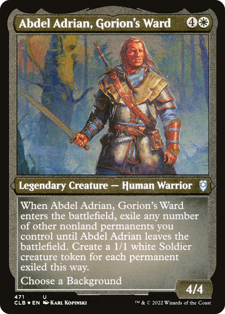 Abdel Adrian, Gorion's Ward (CLB-471) - Commander Legends: Battle for Baldur's Gate Foil-1