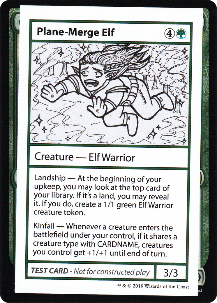 Plane-Merge Elf (2021 Edition) [Mystery Booster Playtest Cards]-1