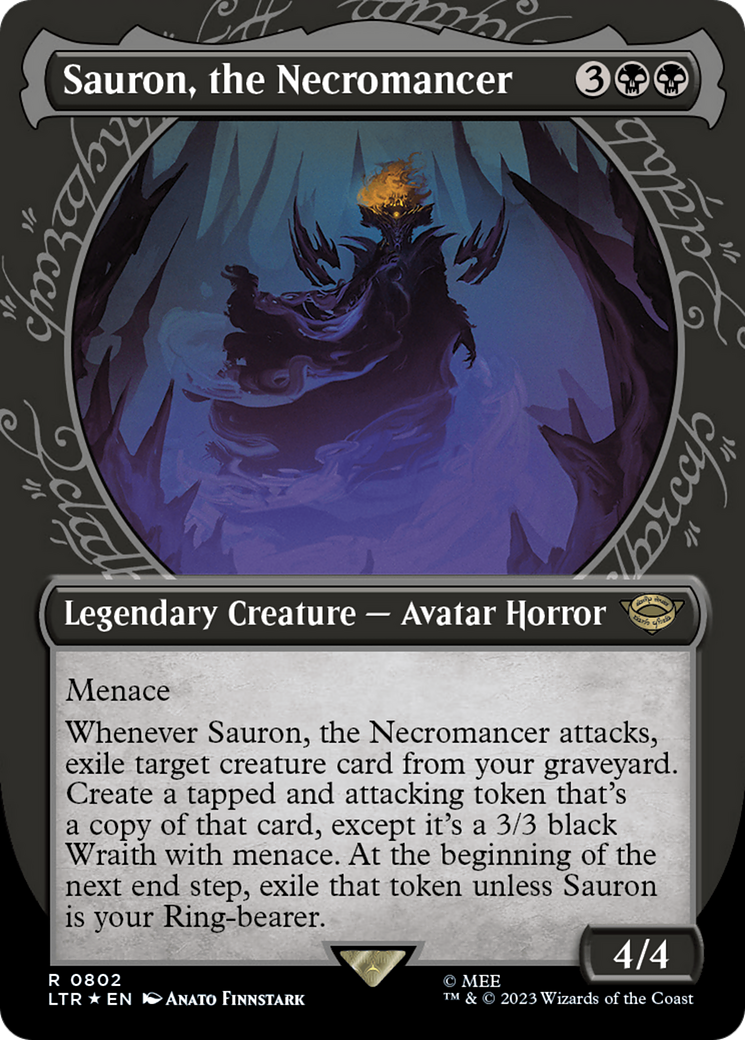Sauron, the Necromancer (Showcase) (Surge Foil) [The Lord of the Rings: Tales of Middle-Earth]-1