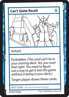 Can't Quite Recall [Mystery Booster 2 Playtest Cards]-1