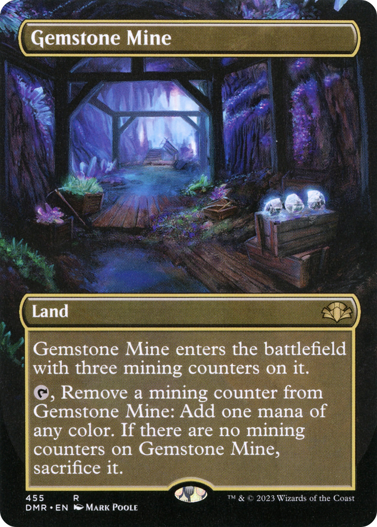 Gemstone Mine (Borderless Alternate Art) [Dominaria Remastered]-1