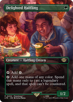 Delighted Halfling (402) [The Lord of the Rings: Tales of Middle-Earth Prerelease Promos]-1