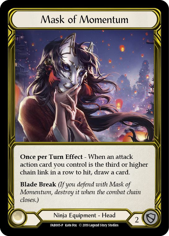 Mask of Momentum [FAB005-P] (Promo)  1st Edition Cold Foil - Golden-1