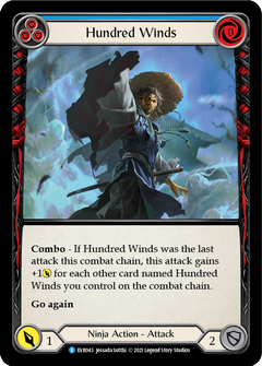 Hundred Winds (Blue) [EVR043] (Everfest)  1st Edition Rainbow Foil-2