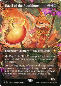 Hazel of the Rootbloom (Borderless) (Raised Foil) [Bloomburrow Commander]-1