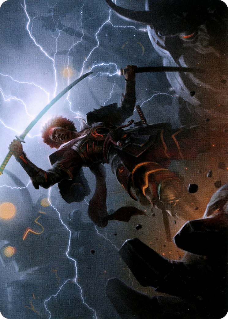 Raiyuu, Storm's Edge // Raiyuu, Storm's Edge (ANEO-031) - Neon Dynasty Art Series (Borderless)-1