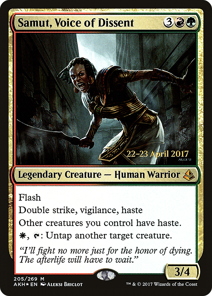 Samut, Voice of Dissent [Amonkhet Prerelease Promos]-1