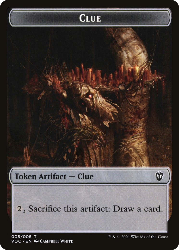 Clue (TVOC-005) - Crimson Vow Commander Tokens-1