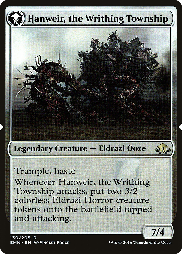 Hanweir, the Writhing Township (PEMN-130BS) - Eldritch Moon Promos: (mooneldrazidfc) Foil-1