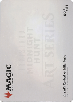 Dryad's Revival // Dryad's Revival (AMID-050) - Midnight Hunt Art Series (Borderless) Foil-2