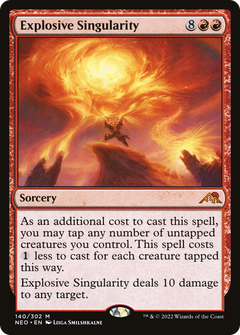 Explosive Singularity (NEO-140) - Kamigawa: Neon Dynasty Foil-1