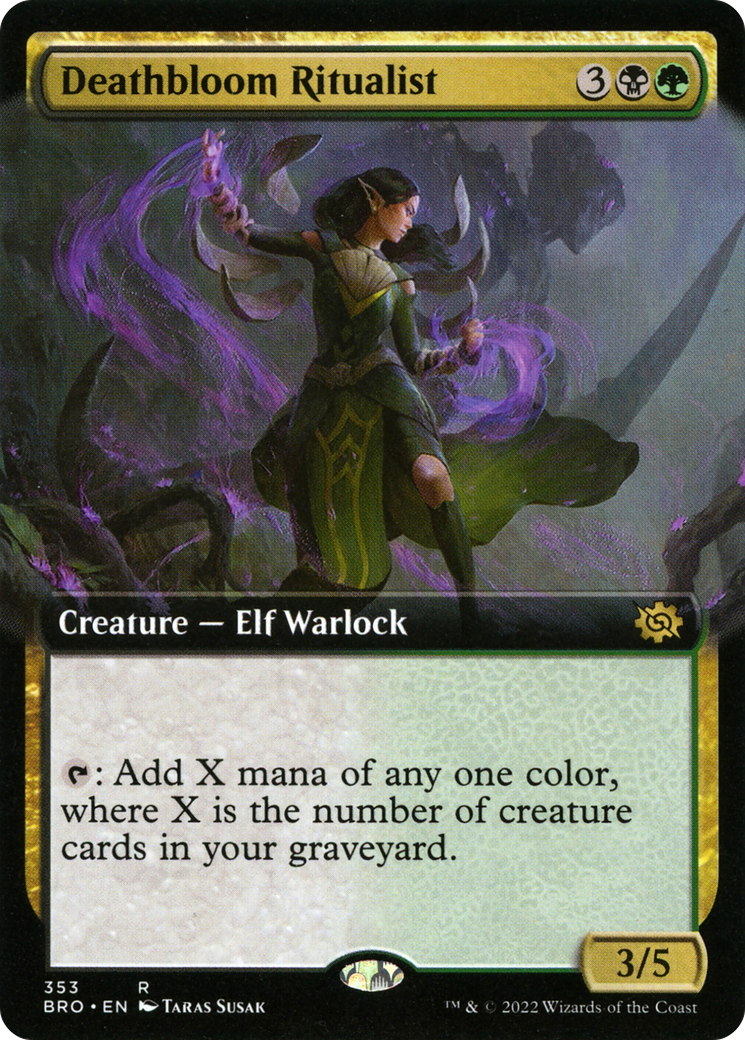 Deathbloom Ritualist (Extended Art) [The Brothers' War]-1