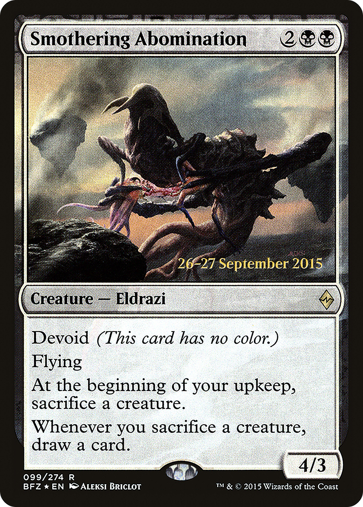 Smothering Abomination [Battle for Zendikar Prerelease Promos]-1