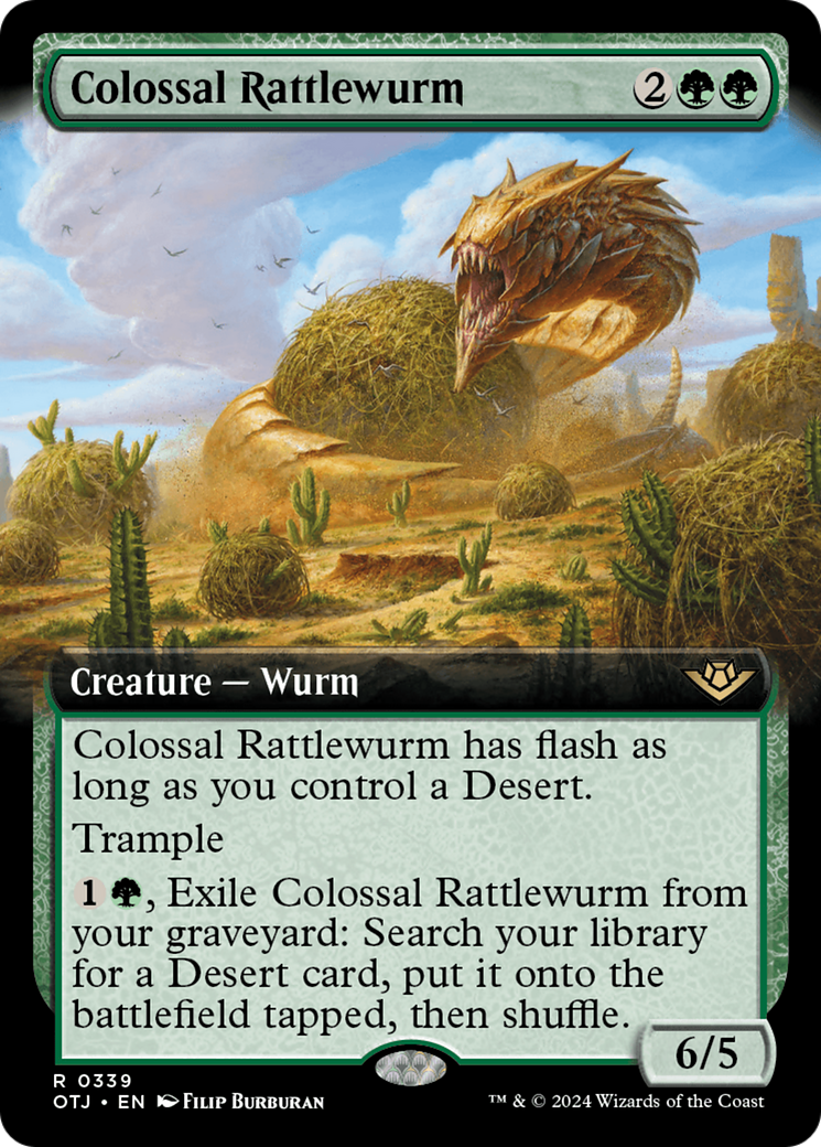 Colossal Rattlewurm (Extended Art) [Outlaws of Thunder Junction]-1