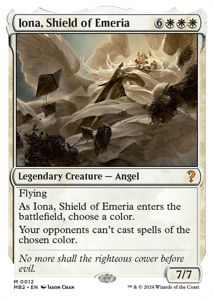 Iona, Shield of Emeria (White Border) [Mystery Booster 2]-1