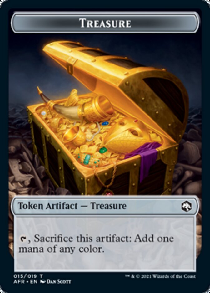 Treasure // Faerie Dragon Double-Sided Token [Dungeons & Dragons: Adventures in the Forgotten Realms Tokens]-1