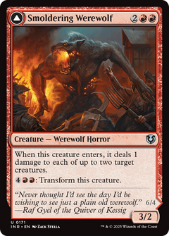 Smoldering Werewolf // Erupting Dreadwolf [Innistrad Remastered]-3