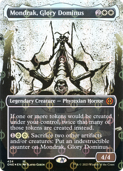 Mondrak, Glory Dominus (Borderless Ichor Step-and-Compleat Foil) [Phyrexia: All Will Be One]-1