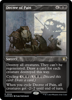 Decree of Pain (CMM-508) - Commander Masters Etched Foil-1