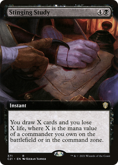 Stinging Study (Extended Art) [Commander 2021]-1