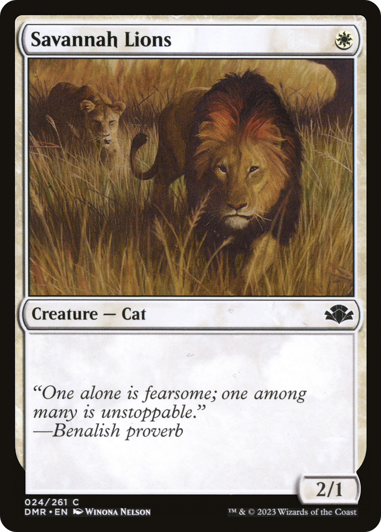 Savannah Lions [Dominaria Remastered]-1