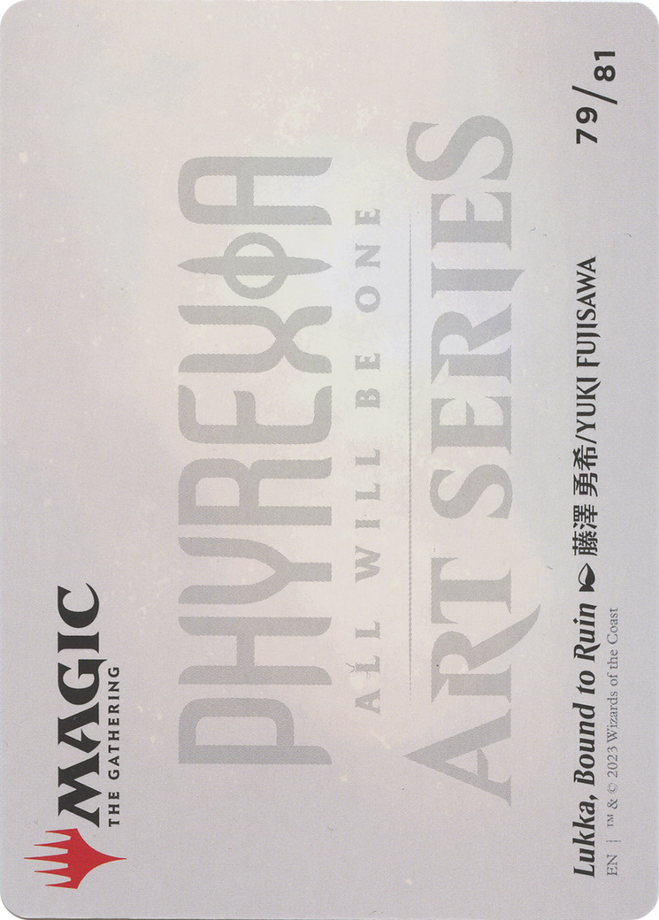Lukka, Bound to Ruin // Lukka, Bound to Ruin (AONE-079) - Phyrexia: All Will Be One Art Series (Borderless) Foil-2