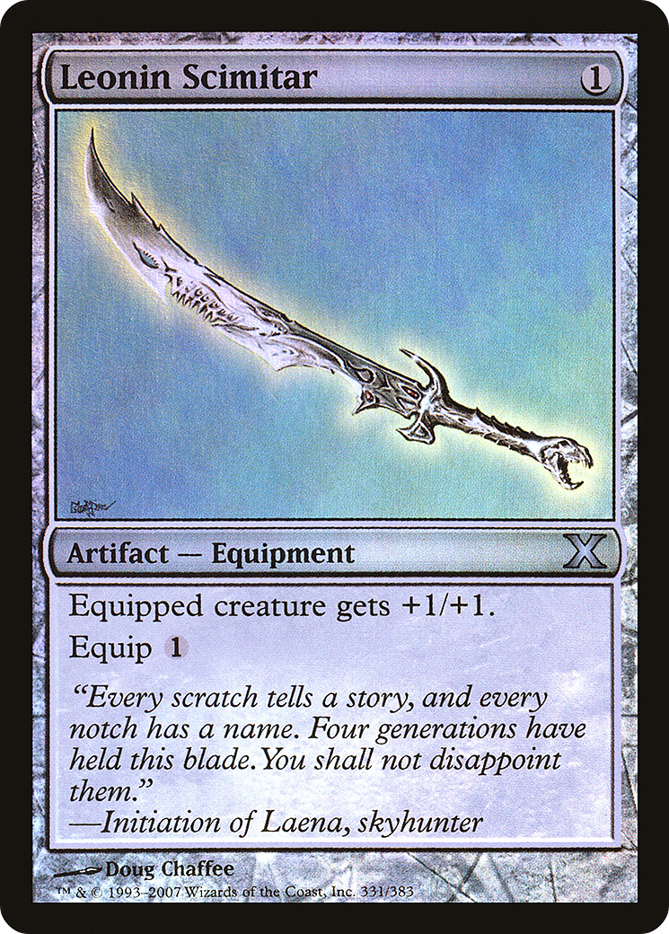Leonin Scimitar (10E-331★) - Tenth Edition Foil-1