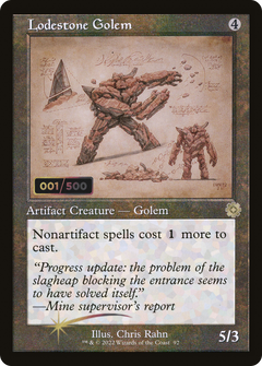 Lodestone Golem (Retro Schematic) (Serialized) [The Brothers' War Retro Artifacts]-1