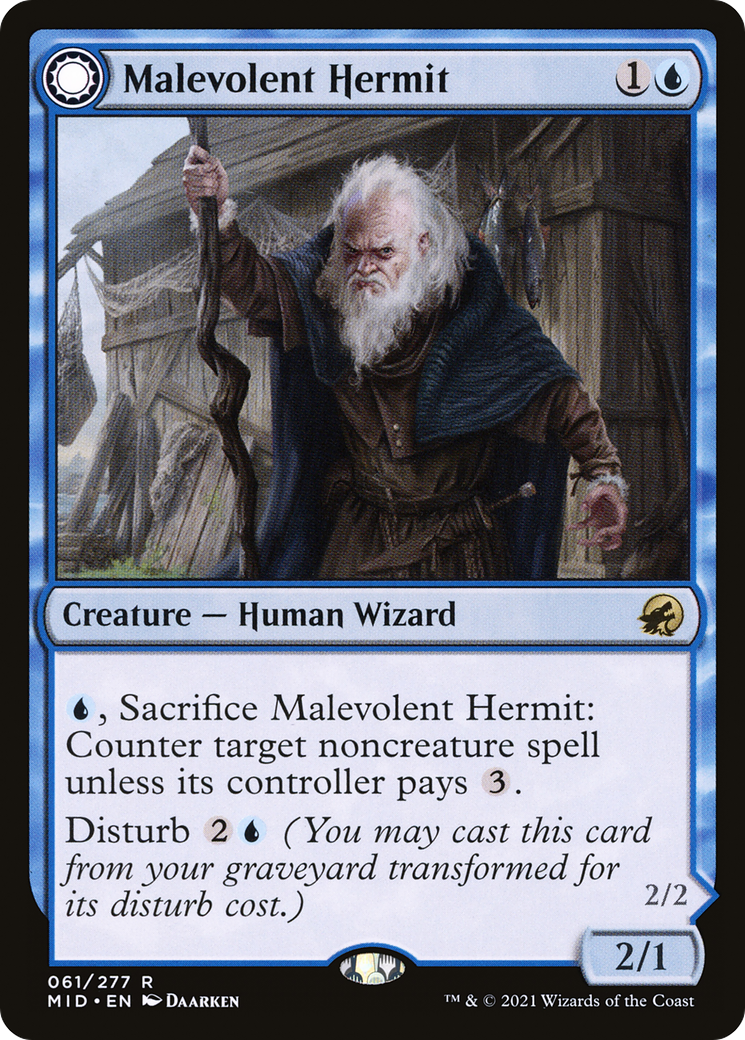 Malevolent Hermit // Benevolent Geist [Innistrad: Midnight Hunt]-4