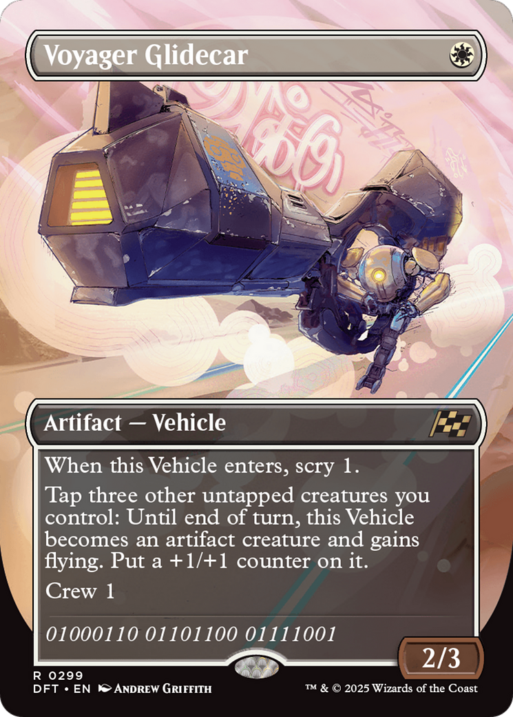 Voyager Glidecar (Borderless) (DFT-299) - Aetherdrift (Borderless) Foil-1