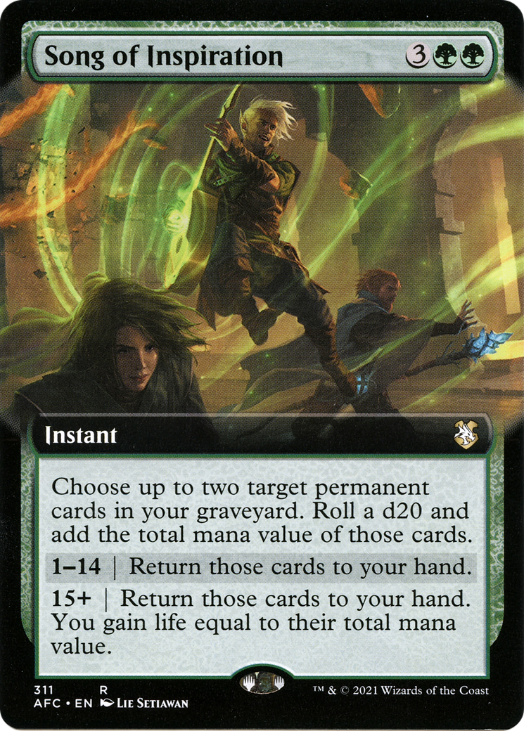 Song of Inspiration (Extended Art) [Dungeons & Dragons: Adventures in the Forgotten Realms Commander]-1