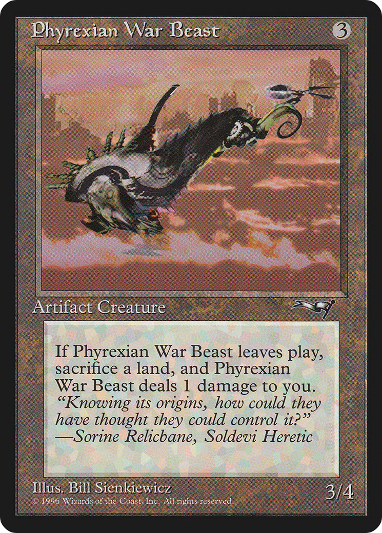 Phyrexian War Beast (Signature on Left) [Alliances]-1