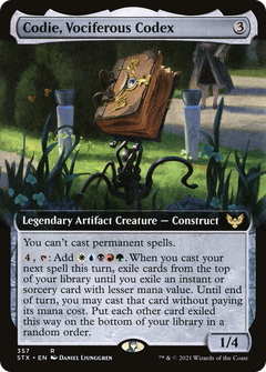 Codie, Vociferous Codex (Extended Art) [Strixhaven: School of Mages]-1
