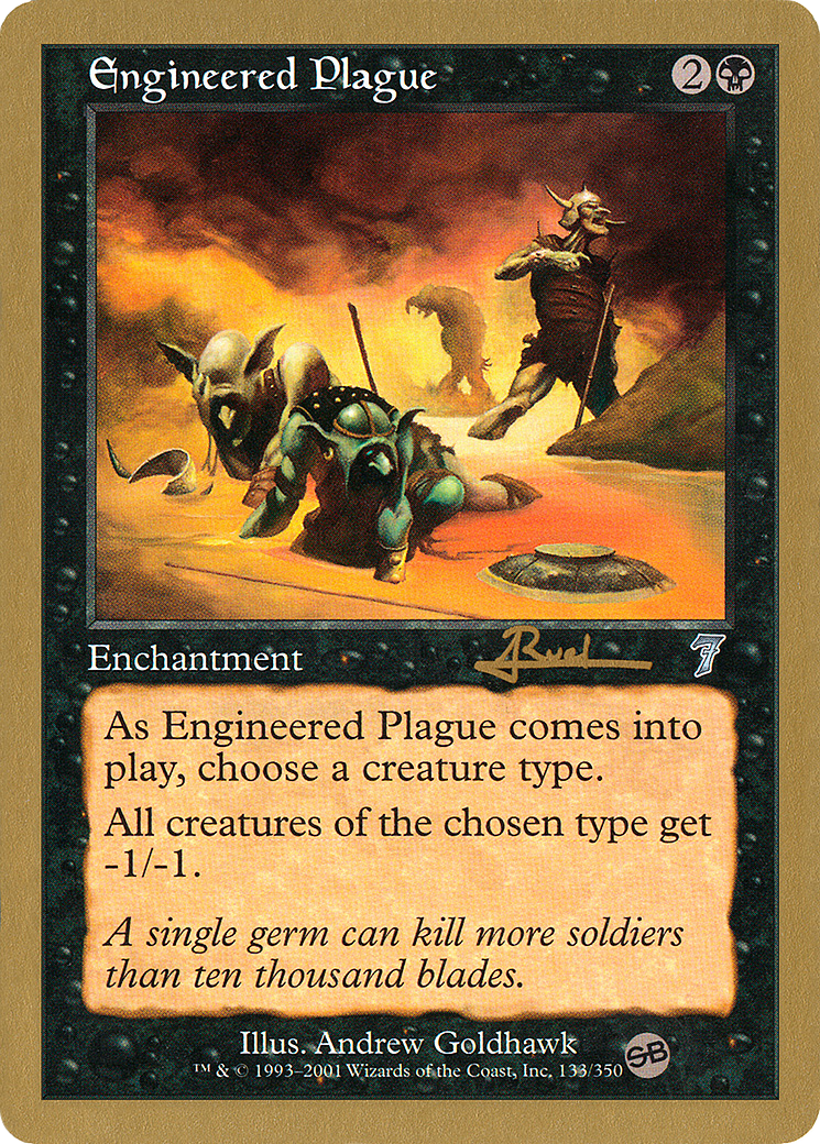 Engineered Plague - 2001 Antoine Ruel (7ED) (SB) (WCD-) - World Championship Decks 2001-1