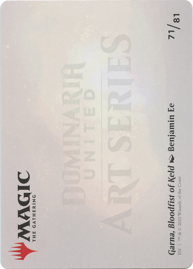Garna, Bloodfist of Keld // Garna, Bloodfist of Keld (ADMU-071) - Dominaria United Art Series (Borderless) Foil-2
