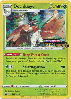 Decidueye (SWSH035) (Staff Prerelease Promo) [Sword & Shield: Black Star Promos]-1