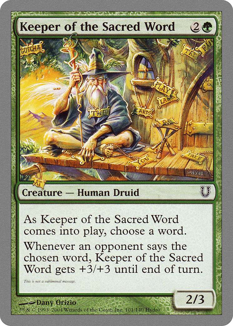 Keeper of the Sacred Word (UNH-101) - Unhinged-1