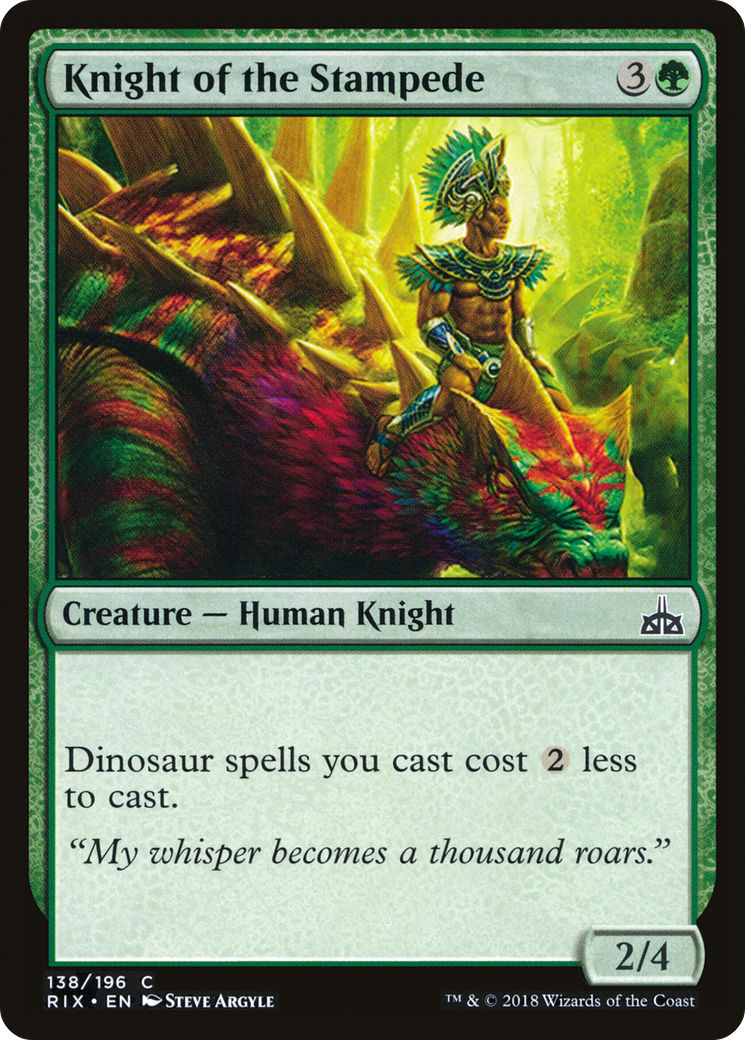 Knight of the Stampede [Rivals of Ixalan]-1
