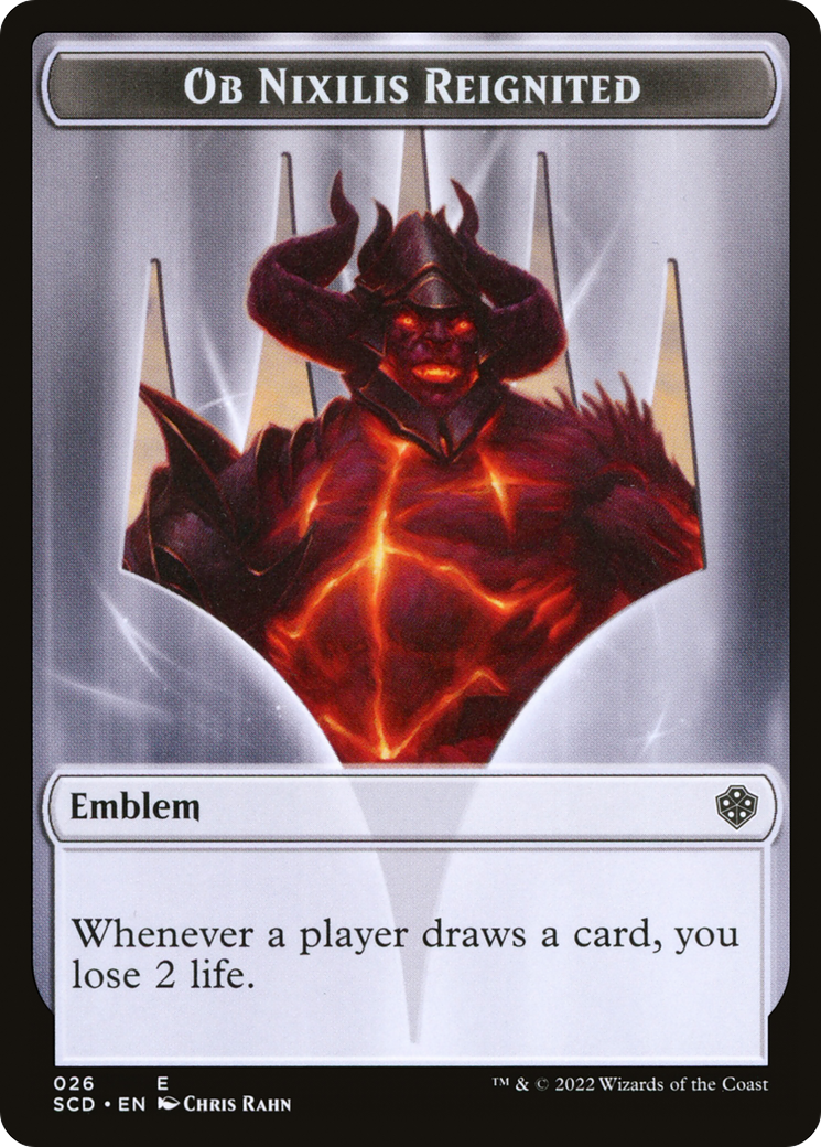 Ob Nixilis Reignited Emblem (TSCD-026) - Starter Commander Deck Tokens Foil-1