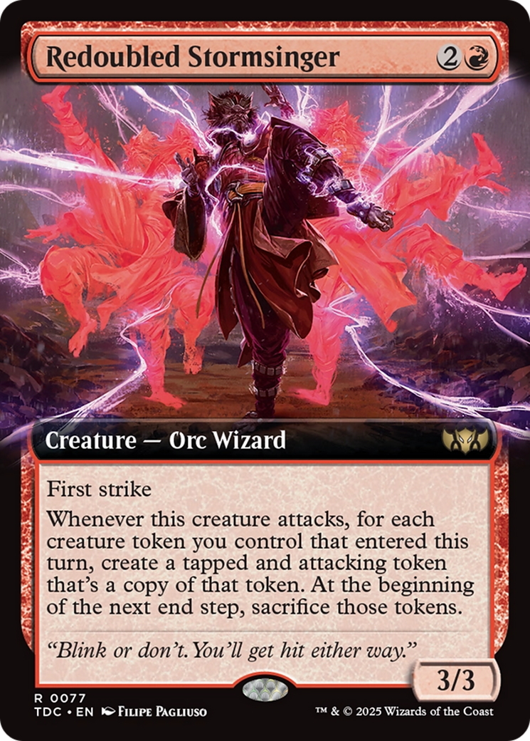 Redoubled Stormsinger (Extended Art) [Tarkir: Dragonstorm Commander]-1