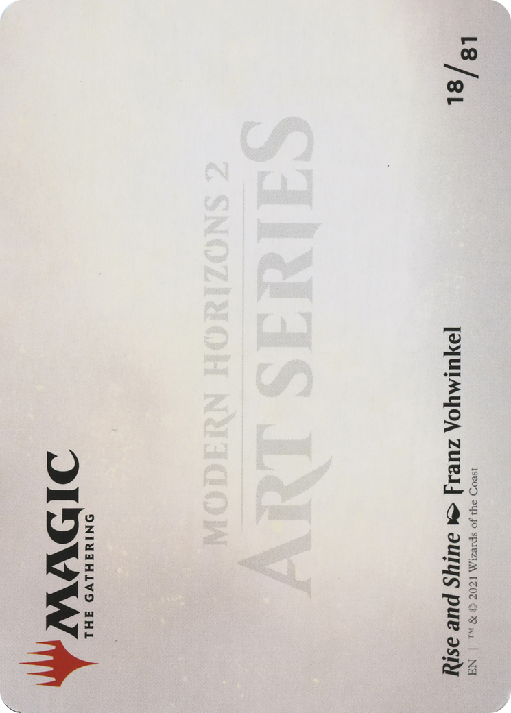 Rise and Shine // Rise and Shine (AMH2-018) - Modern Horizons 2 Art Series (Borderless) Foil-2