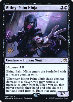Biting-Palm Ninja [Kamigawa: Neon Dynasty Prerelease Promos]-1