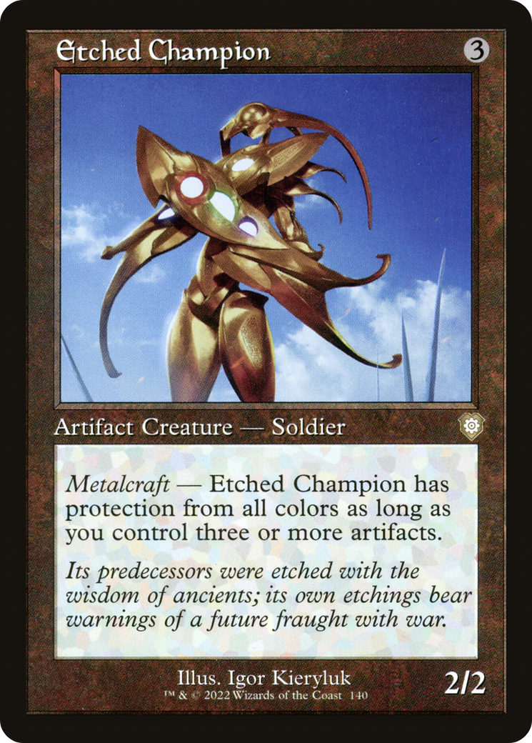 Etched Champion (Retro) [The Brothers' War Commander]-1